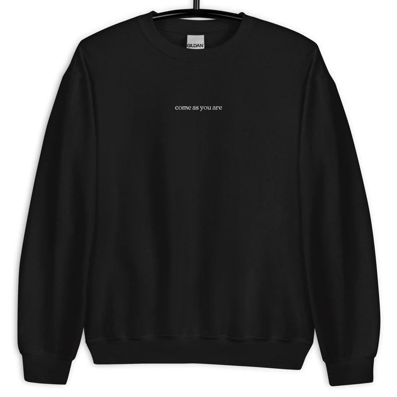 Come As You Are - Embroidered Crew Sweatshirt