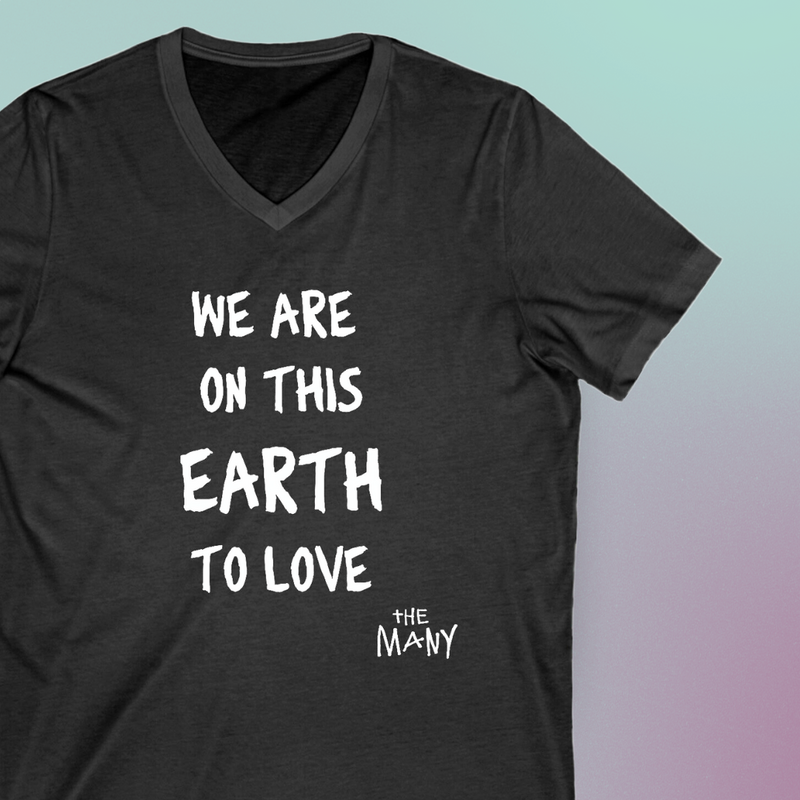 We Are On This Earth To Love - Black Ladies V-Neck