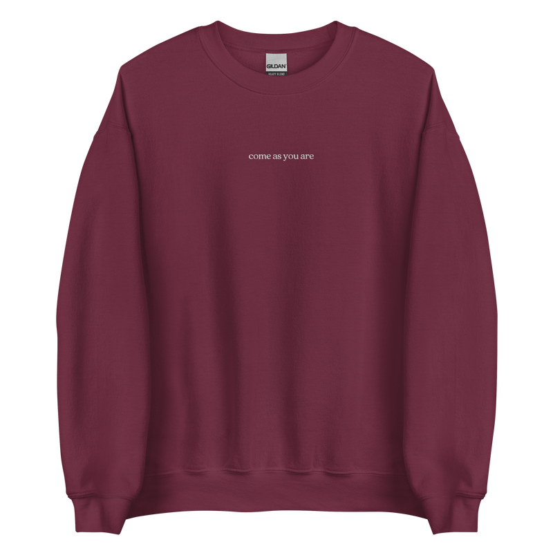 Come As You Are - Embroidered Crew Sweatshirt