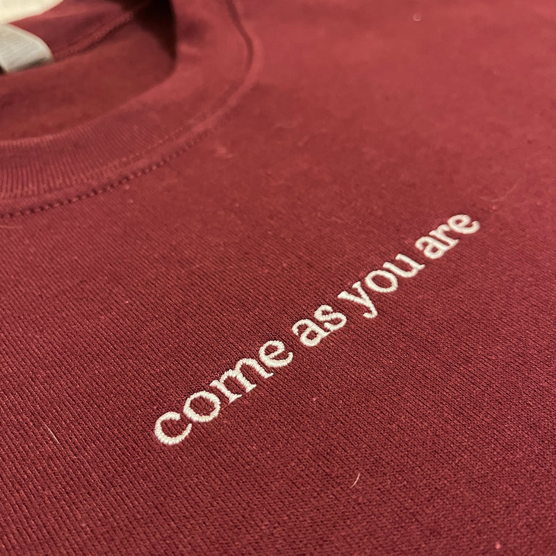 Come As You Are - Embroidered Crew Sweatshirt