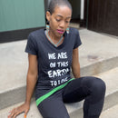 We Are On This Earth To Love - Black Ladies V-Neck